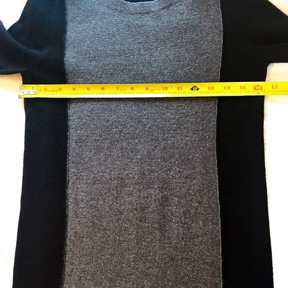 360 SWEATER- WOOL CASHMERE DRESS IN BLACK/GRAY - Picture 8 of 11